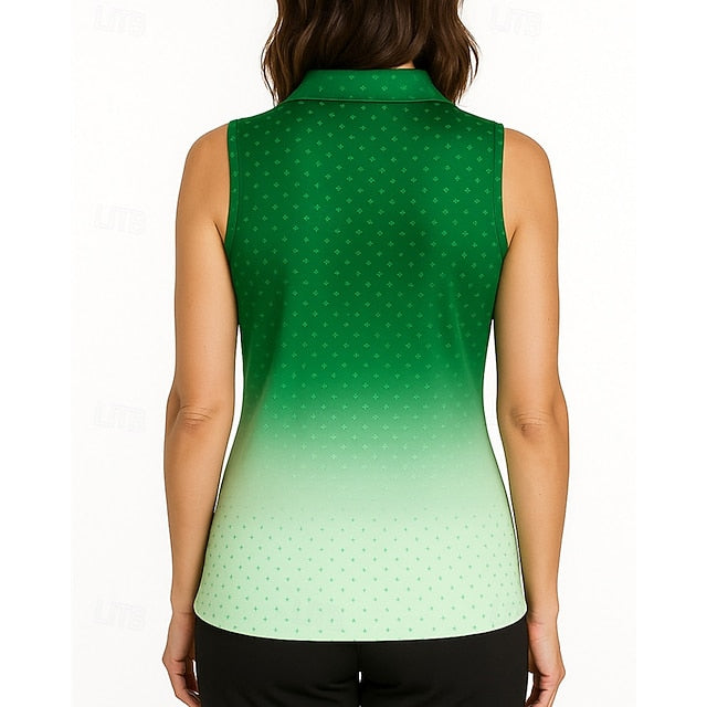 Women's Gradient Golf Polo Shirt Tennis Shirt Tennis Tank