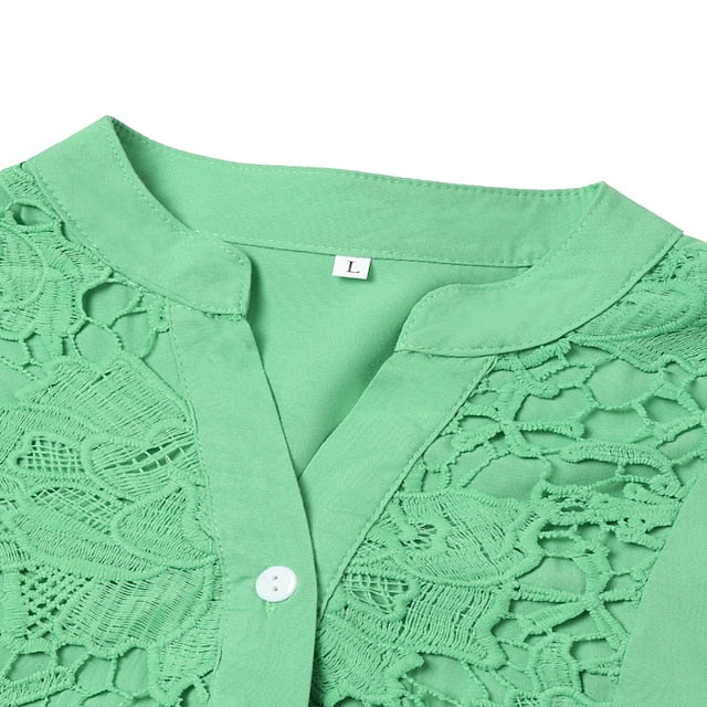 Women's Shirt Lace Shirt Tunic Shirts Blouse Elegant