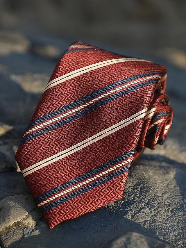 Classic Paisley and Men's Striped Necktie Silk Tie