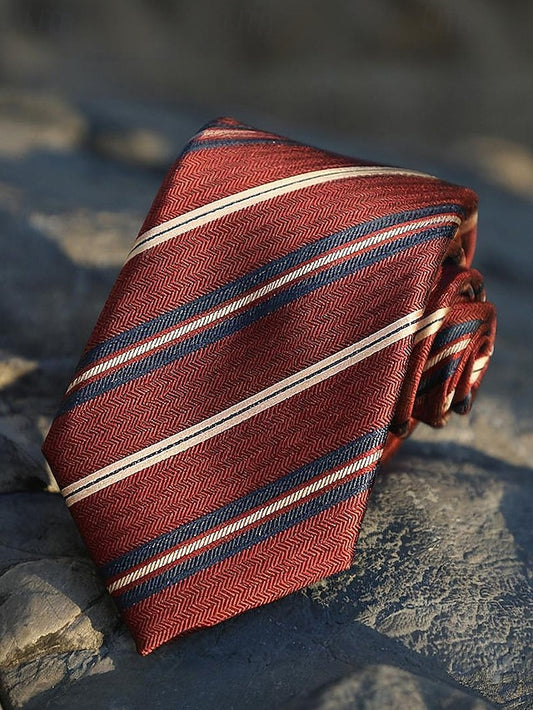 Classic Paisley and Men's Striped Necktie Silk Tie