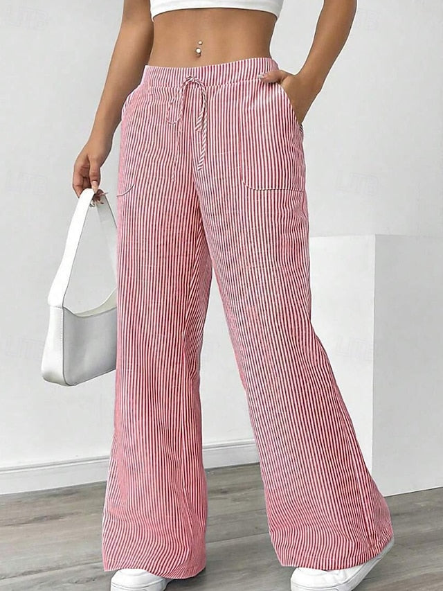Women's Wide Leg Slacks Streetwear Casual Full Length