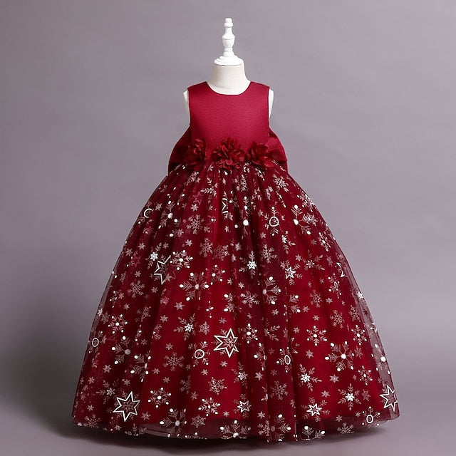 A Kids Wedding Party Flower Dress Girls' Line Little