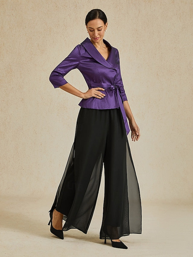 Women's Blouse Evening Tops Tie Front Solid Color Plain