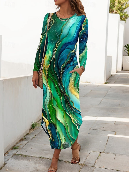 Women's Maxi Dress T Shirt Dress Tee Dress Casual Daily