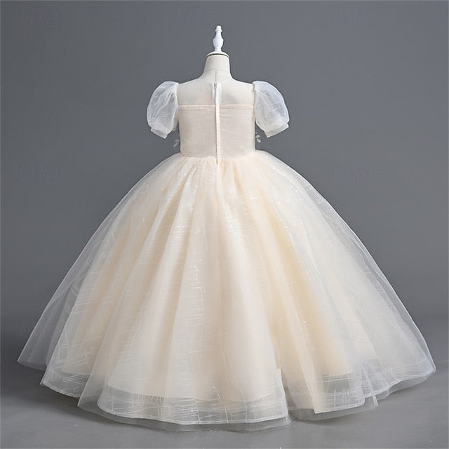 Flower Dress Kids Solid Color Girls' Girl Party