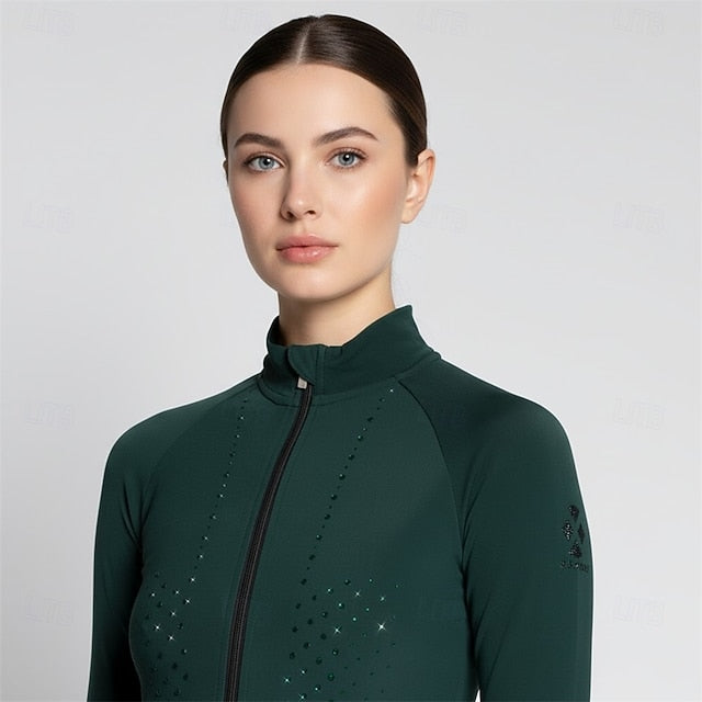 Figure Skating Fleece Jacket Women's Ice Skating Jacket Top