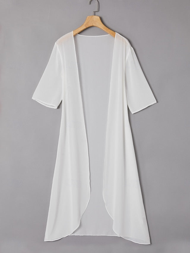 Women's Chiffon Tops Solid Color Elegant Stylish Half