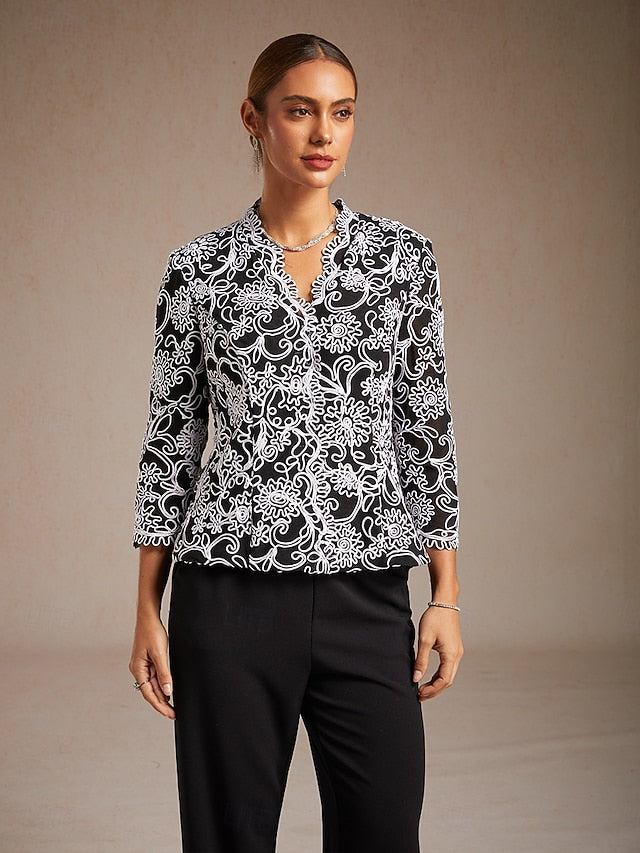 Women's Dressy Tops Twinset Sequins Rhinestone Animal