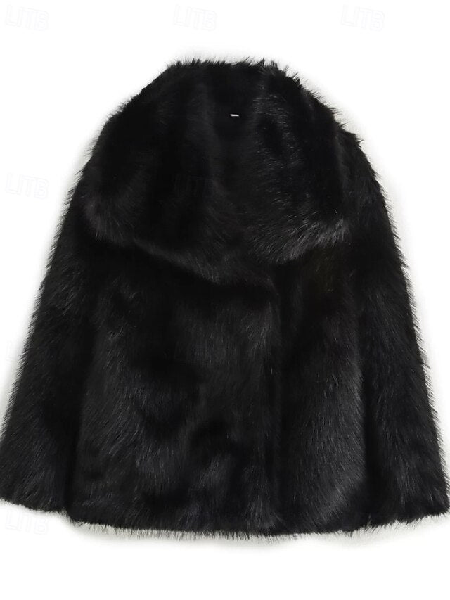 Fur Coat Women's Faux Warm Furs Comfortable Leathers