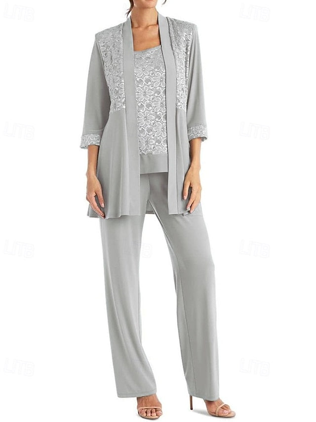 3 Mother of the Piece Elegant Dress Pantsuit Bride