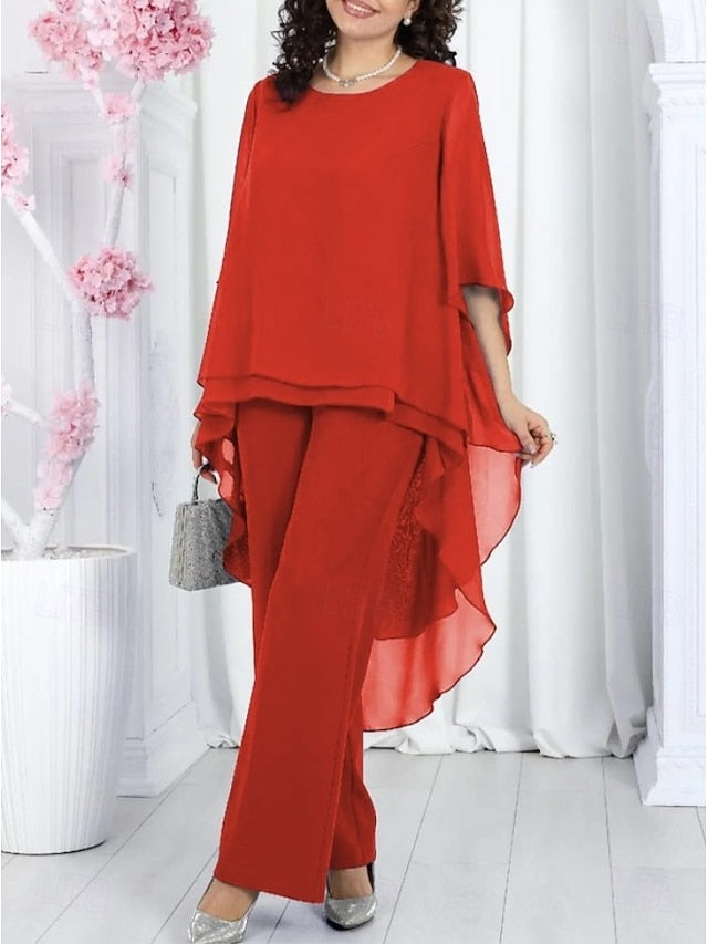 Women's Blouse 3/4 Length Sleeve Bell Sleeve Layered