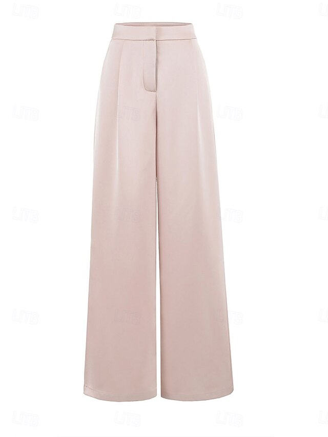 Women's Wide Leg Chinos Straight Elegant Vacation Vintage