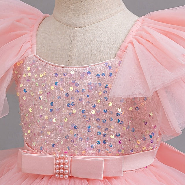 Party Girls' Special Sequin Kids Dress Sleeveless Wedding