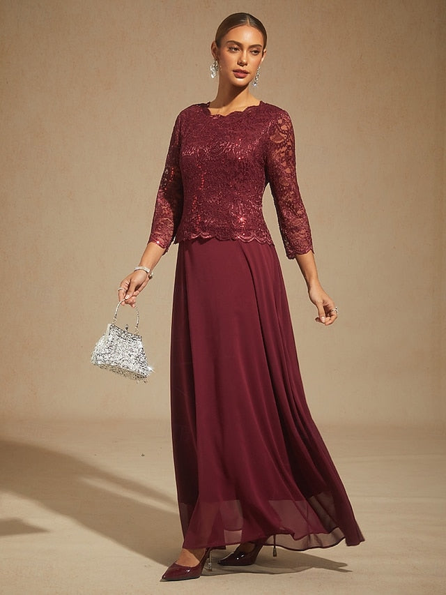 Women's Midi Dress Chiffon Dress A Line Dress Elegant