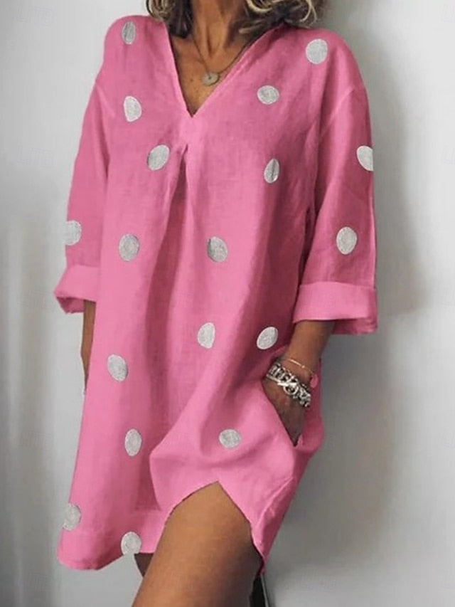 Women's Mini Dress Shift Dress Casual Outdoor Beach Linen