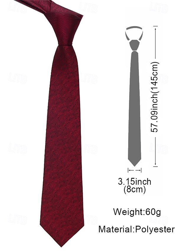 – Christmas Polyester Men's Stylish Herringbone Tie