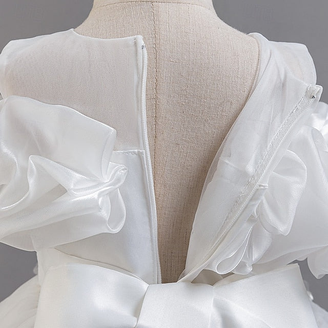 Flower Kids Dress Party Sleeve Floral Wedding Short Girls'