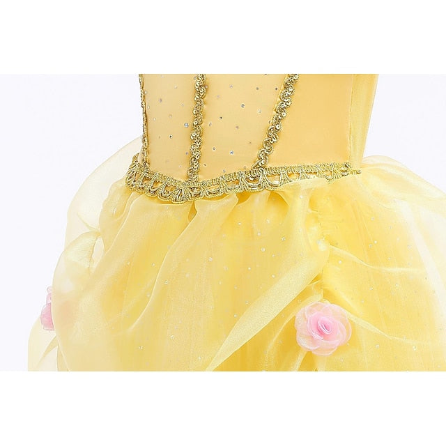 Girl Dress dress Belle Flower Princess Tulle Girls'