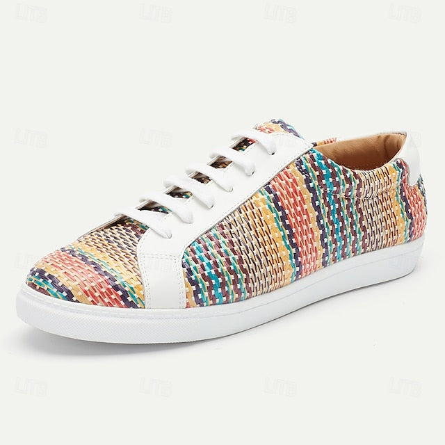 Men's Woven Trendy – Knit Nylon Sneakers Multicolor