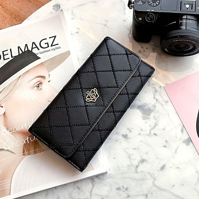 Gold Crown - Wallet Pink Emblem Women's with Quilted