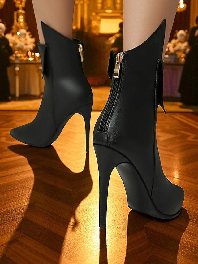 Stiletto Metallic Ankle Toe Pointed Women's Gold - Boots