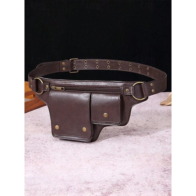 Bag Utility Women's with Vintage Belt Faux Leather