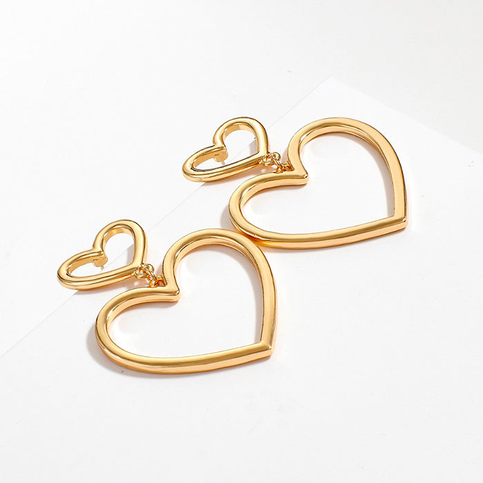 Luxury Gold Heart Earrings