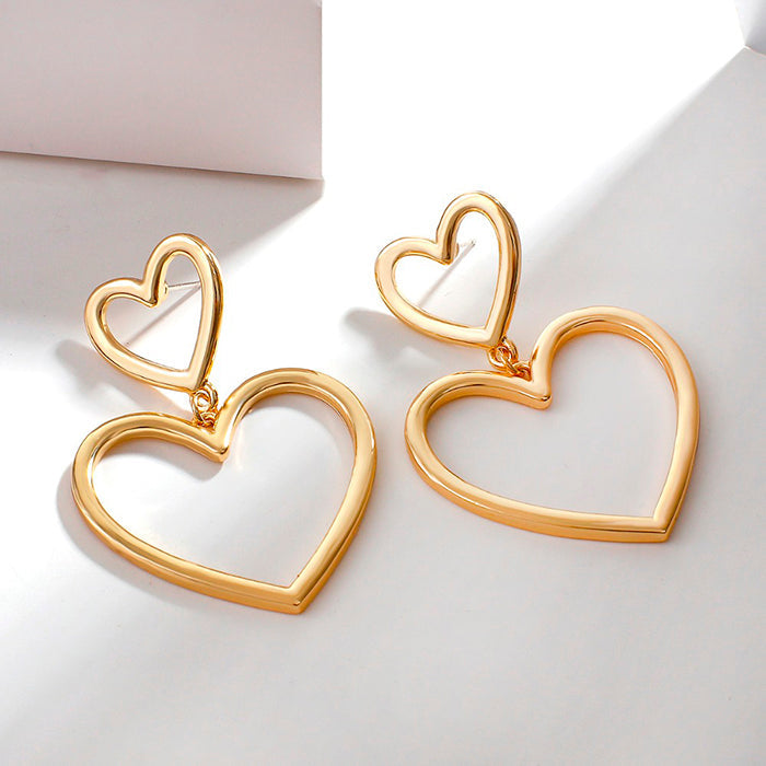 Luxury Gold Heart Earrings