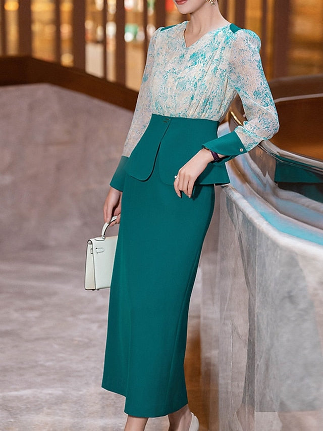 Formal Bride Piece Dress Mother of Elegant Sets the Two