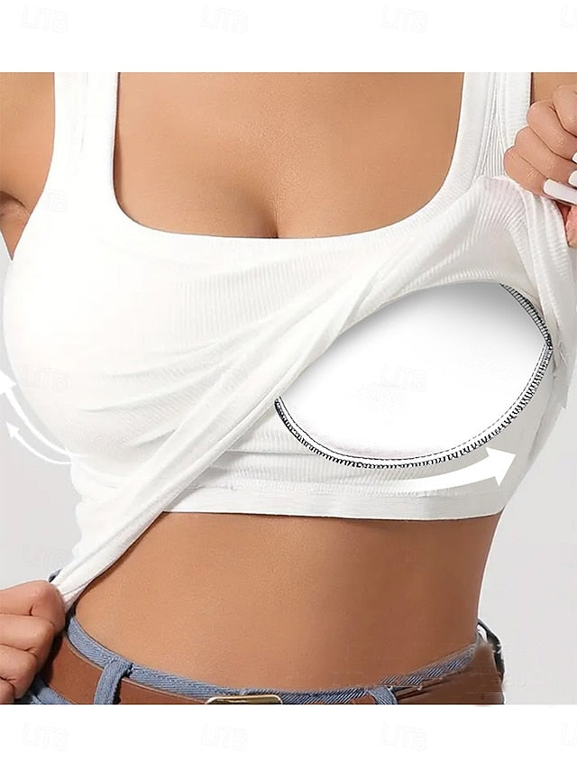 Women's Camisole Tank Top Solid Color Daily Sleeveless