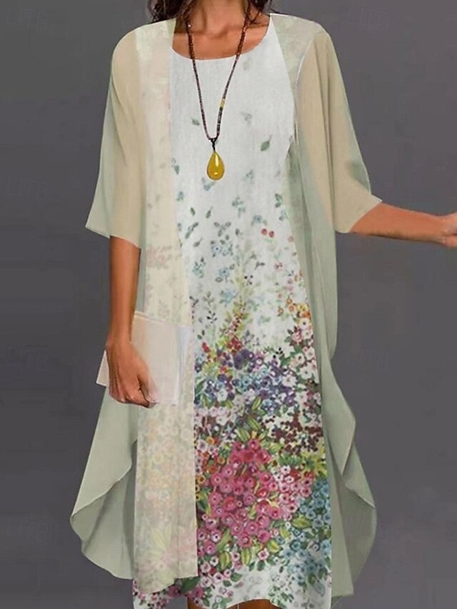 Women's Fashion Streetwear Skirt Sets 3/4 Length Sleeve
