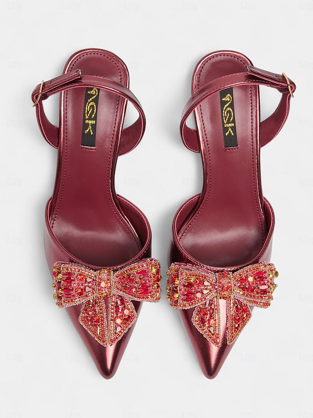 Pumps Slingback Gold - Metallic Toe Pointed High Women's