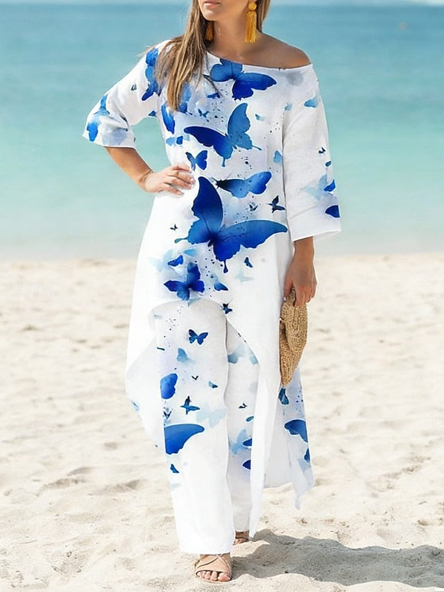 Women's Two Piece Sets Pants Sets Bolero Top Long Sleeve