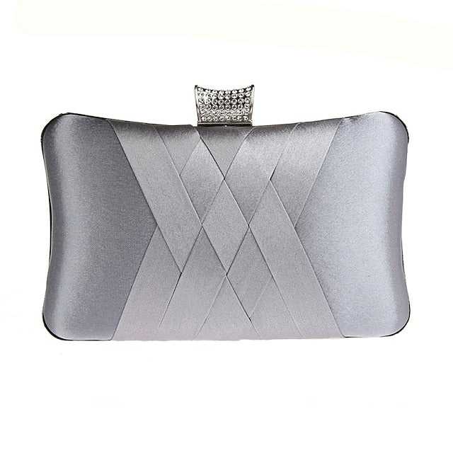 / Event Clutch PU Party Wedding Silk Women's Leather Bags