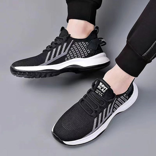 Casual Men's Sporty Look Sneakers Shoes Flyknit