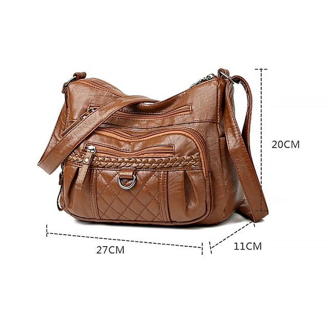 Hobo Bag PU Shoulder Leather Crossbody Women's