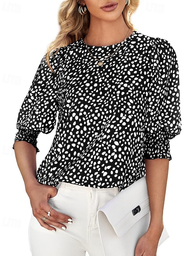 Women's T Shirt Tee Top Print Floral Casual Half Sleeve