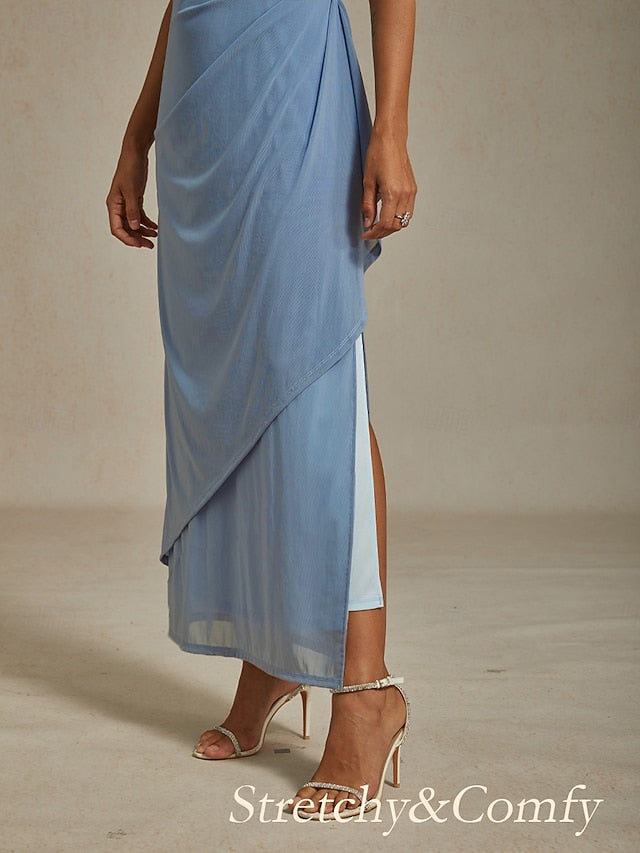 Women's Maxi Dress Sheath Dress Elegant Solid Color Short