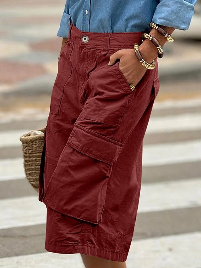 Women's Cargo Shorts Capri Pants Summer Shorts Fashion