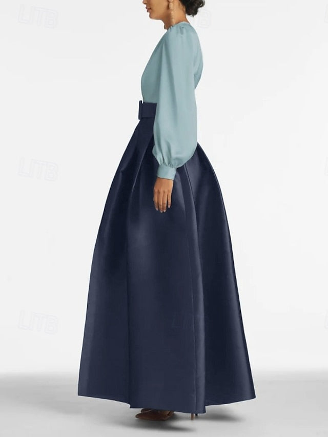 Evening Dress Floor A-Line High Gown Formal Split Wedding Guest