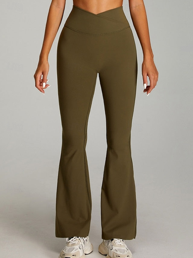 Women's Bell Bottom Chinos Streetwear Casual Athleisure