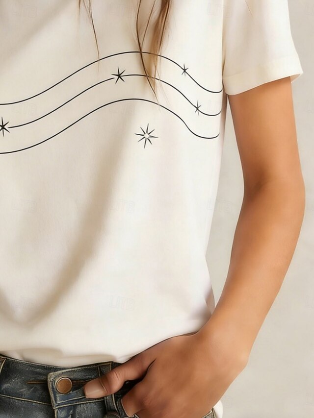 Women's T Shirt Tee Top Print Graphic Abstract Stylish