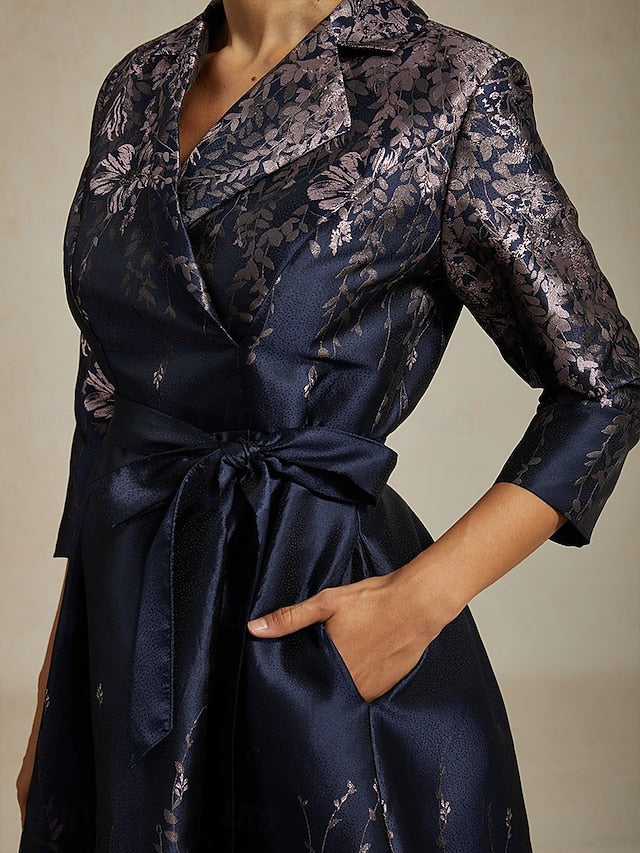 Women's Midi Dress Sheath Dress Elegant Birthday Floral 3/4