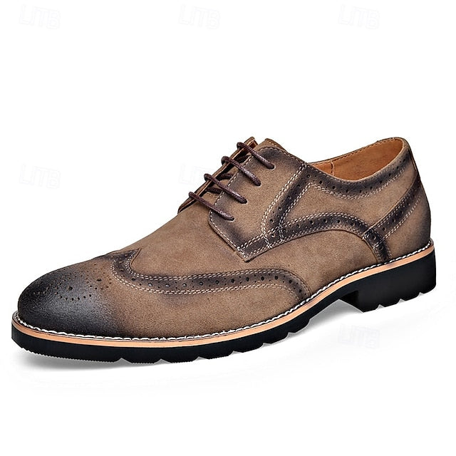 Brogue Men's Vintage Brown – Shoes Derby Lace-Up