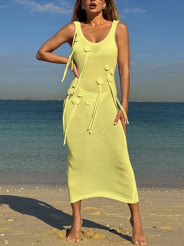 Women's Swimwear Cover Up Swim Dress Swimsuit Vacation