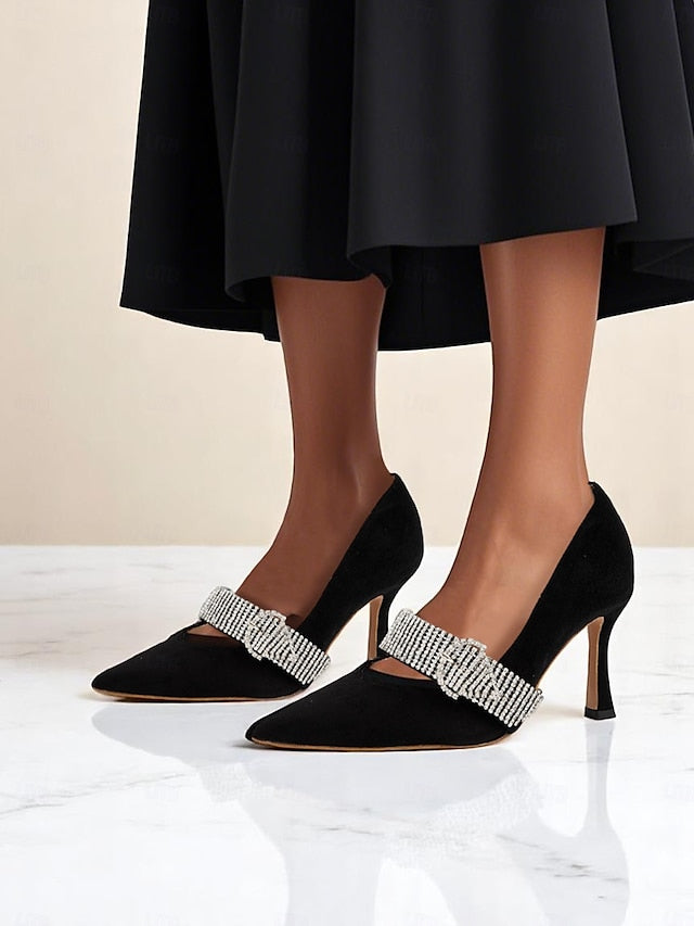 Slingback with Women's Rhinestone-Embellished Pumps