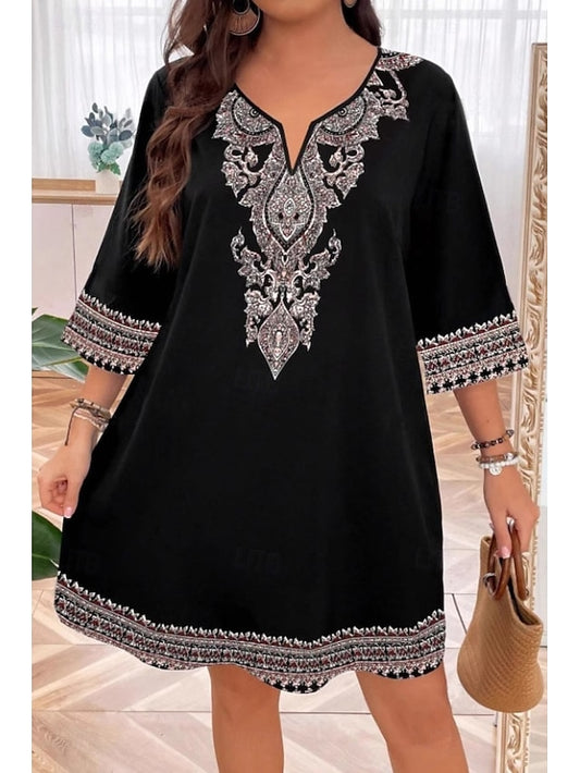 Women's Mini Dress Boho Dress Print Dress Fashion Classic