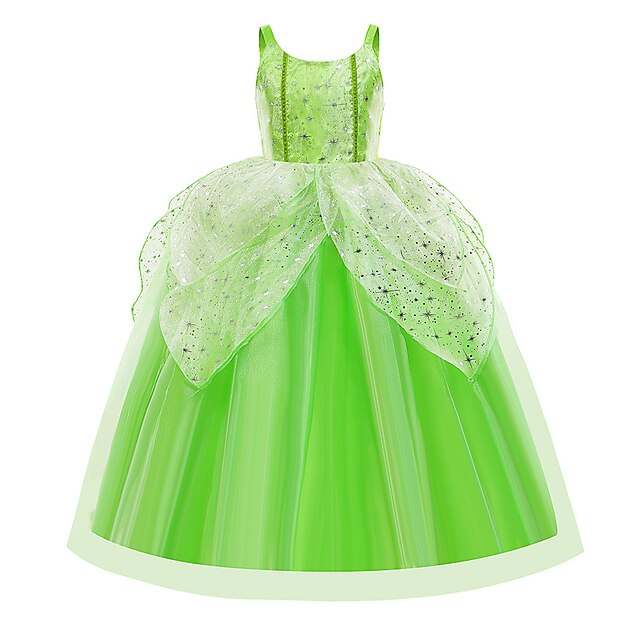 Tinker Princess Bell Fairytale Tiana Dress Theme Girl Flower