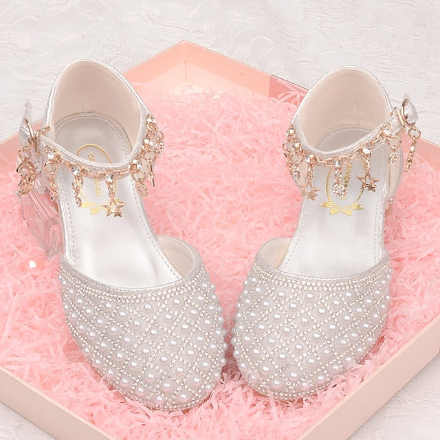 Girls' Daily Leather Heel Shoes Heels Glitters PU