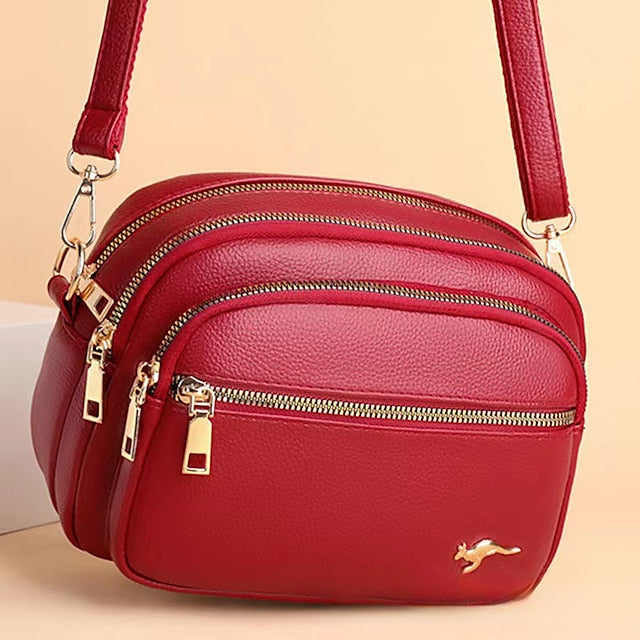 Crossbody Dome PU Bag Leather Shoulder Women's